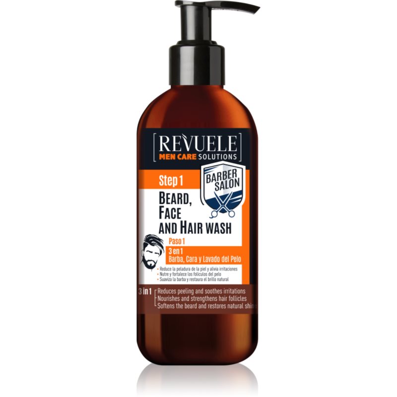 Revuele Men Care Solutions Barber Salon шампоан за коса и брада 3 в 1 300 мл.
