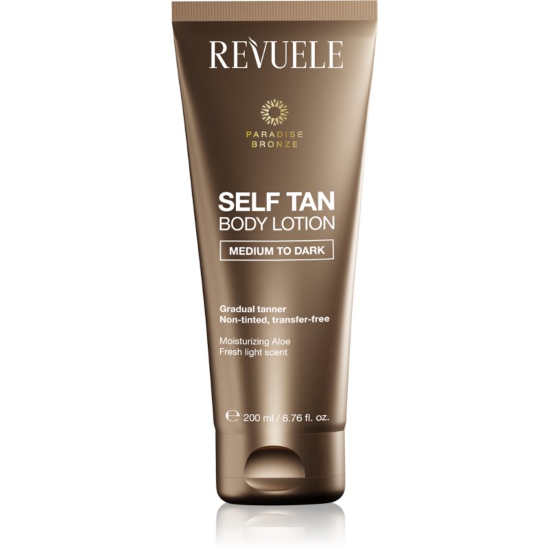 Revuele Paradise Bronze Self Tan Body Lotion автобронзиращ лосион за постепенен тен цвят Medium To Dark 200 мл.