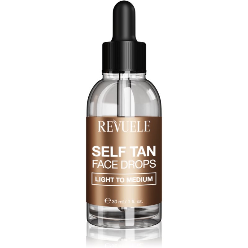 Revuele Paradise Bronze Self Tan Face Drops автобронзантни капки за лице цвят Light To Medium 30 мл.