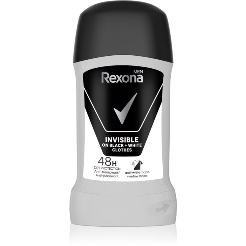Rexona Invisible on Black + White Clothes Antiperspirant твърд антиперспирант 48 H 50 мл.