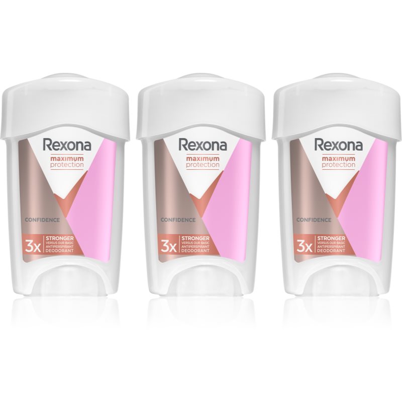Rexona Maximum Protection Confidence антиперспирант-крем за намаляване на потенето изгодна опаковка