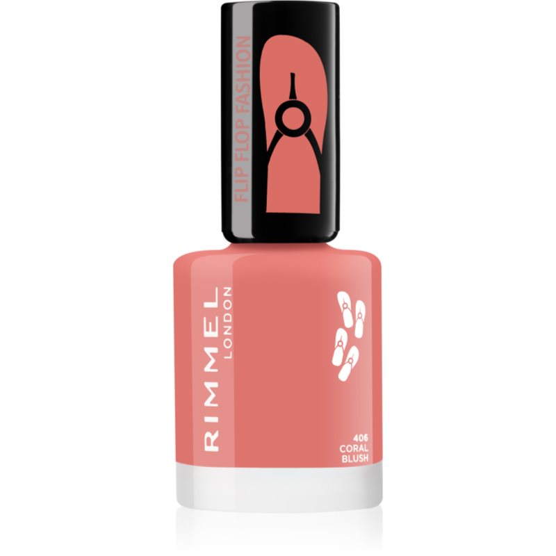 Rimmel 60 Seconds Flip Flop лак за нокти цвят 406 Coral Blush 8 мл.