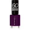 Rimmel 60 Seconds Super Shine лак за нокти цвят 345 Black Cherries 8 мл.