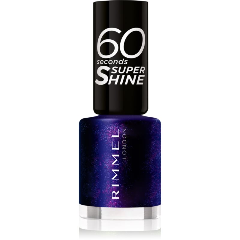 Rimmel 60 Seconds Super Shine лак за нокти цвят 563 Midnight Rush 8 мл.