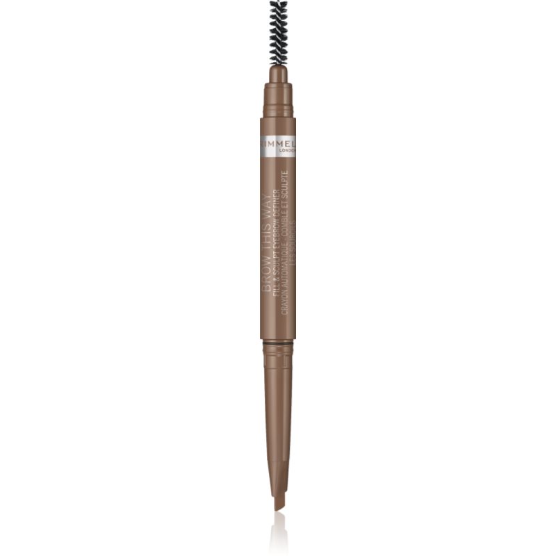Rimmel Brow This Way молив за вежди с четка 2 в 1 цвят 001 Blonde 0