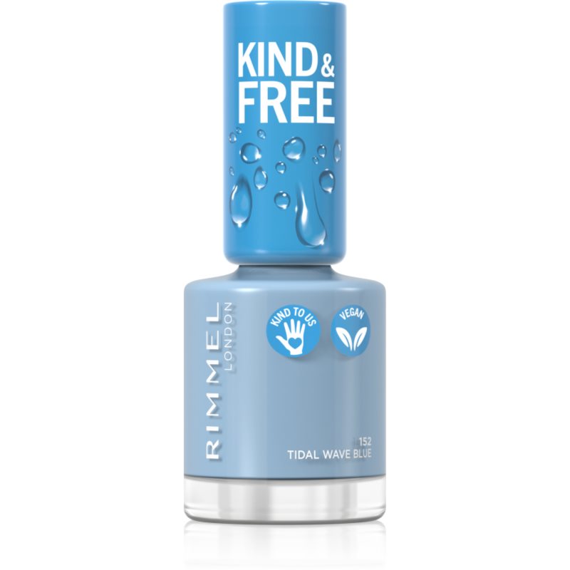 Rimmel Kind & Free лак за нокти цвят 152 Tidal Wave Blue 8 мл.