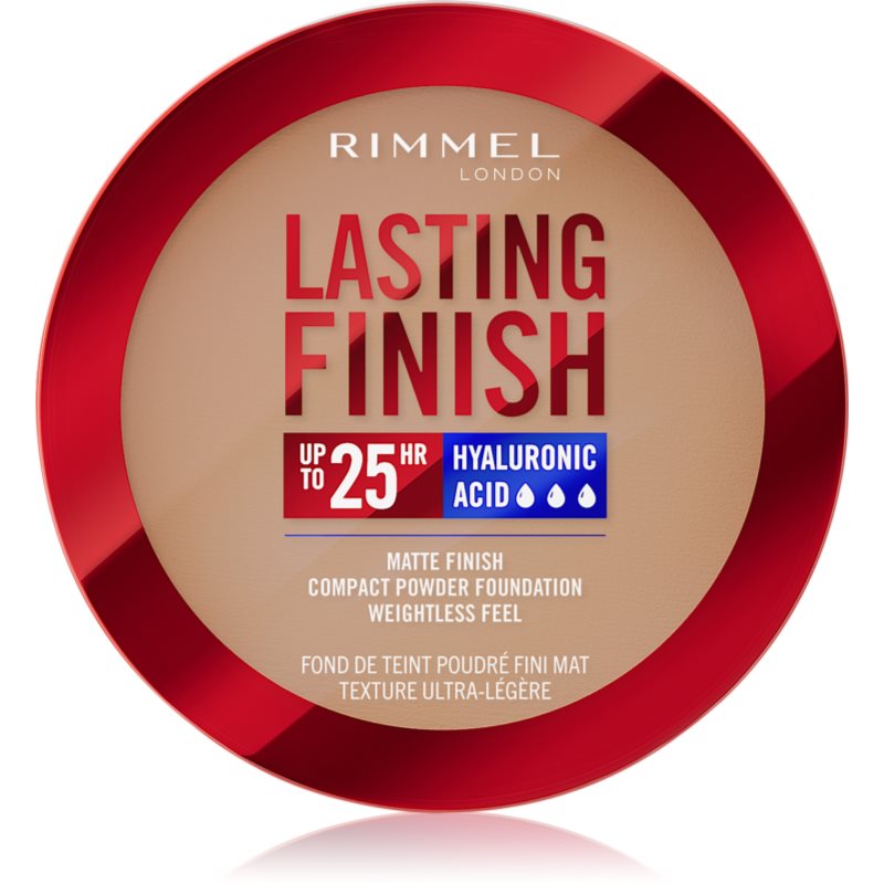 Rimmel Lasting Finish 25H компактна пудра SPF 20 цвят 010 Latte 7 гр.