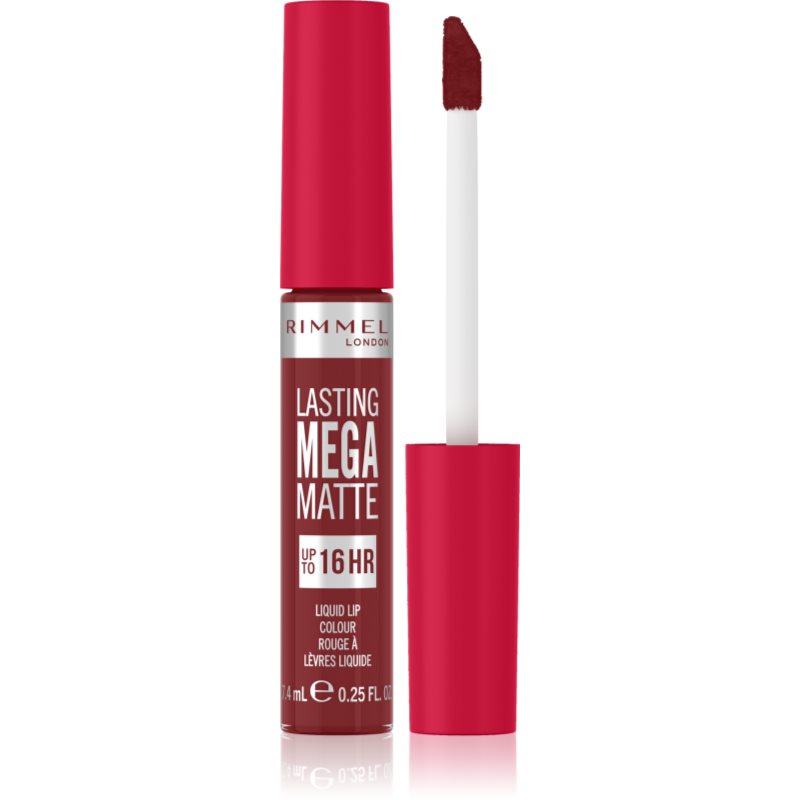 Rimmel Lasting Mega Matte леко течно матиращо червило 16 часа цвят Ruby Passion 7