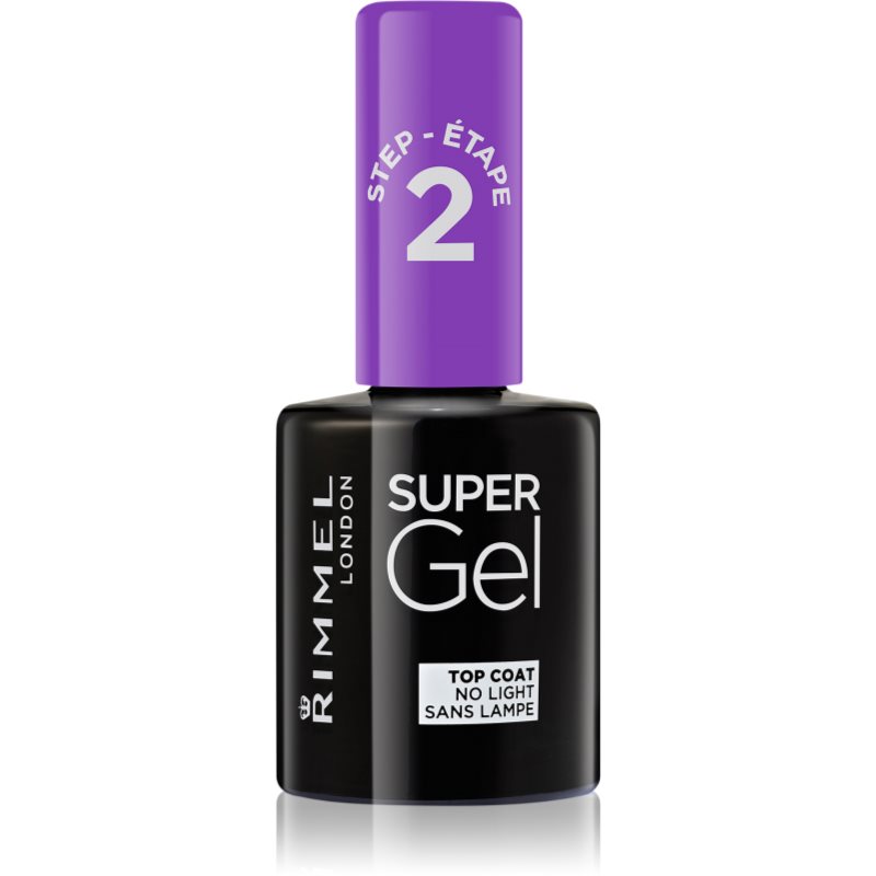 Rimmel Super Gel Step 2 Glitter горен лак за нокти за лъскавина и блясък 12 мл.