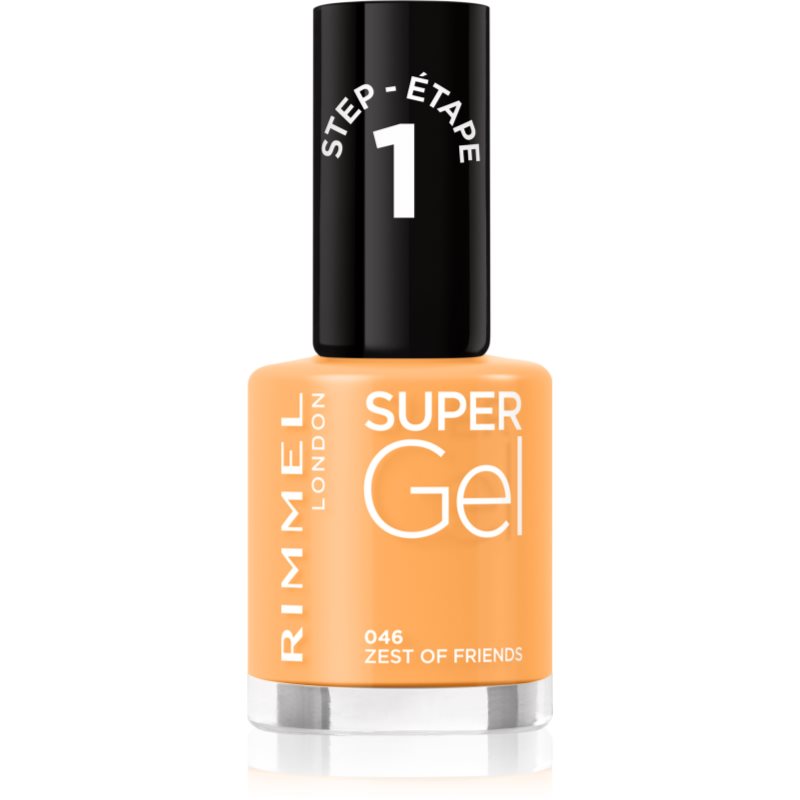 Rimmel Super Gel гел лак за нокти без използване на UV/LED лампа цвят 046 Zest Of Friends 12 мл.