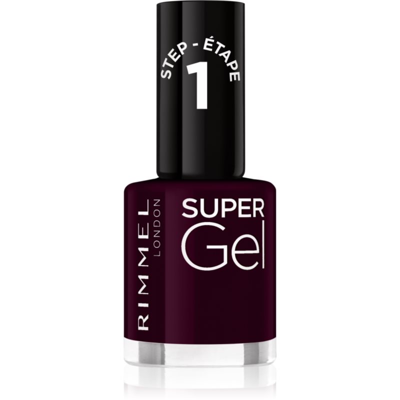 Rimmel Super Gel гел лак за нокти без използване на UV/LED лампа цвят 064 Plum Pudding 12 мл.