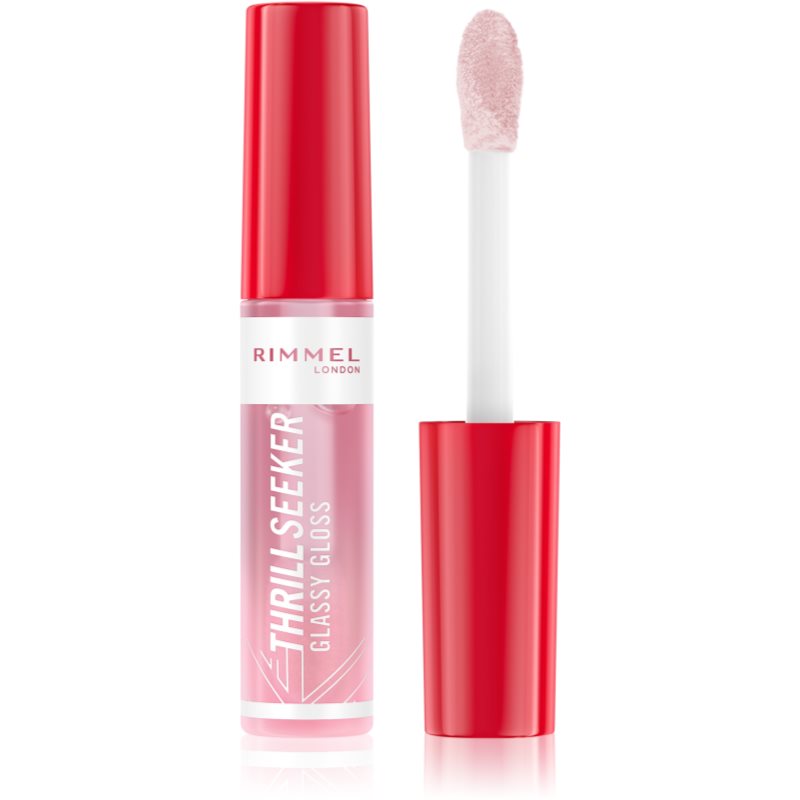 Rimmel Thrill Seeker Glassy Gloss блясък за устни за по-голям обем цвят 100 Coco Suga 10 мл.