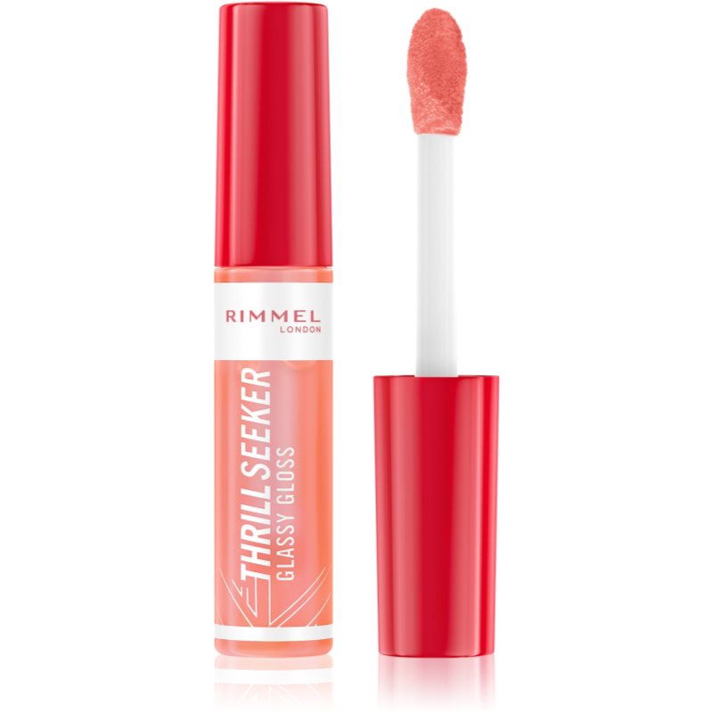 Rimmel Thrill Seeker Glassy Gloss блясък за устни за по-голям обем цвят 250 Peachy Vibes 10 мл. на ниска цена