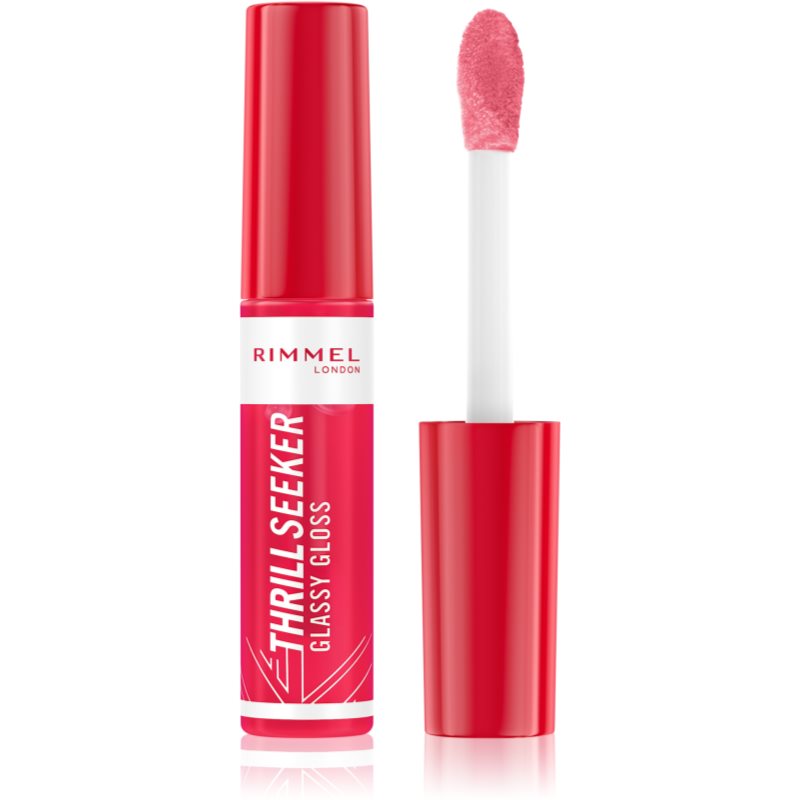 Rimmel Thrill Seeker Glassy Gloss блясък за устни за по-голям обем цвят 600 Berry Glace 10 мл.