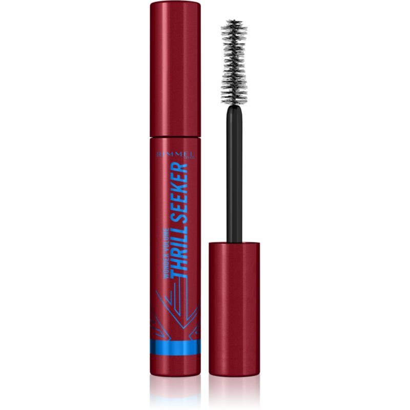Rimmel WonderVolume Thrill Seeker водоустойчива спирала за обем и извиване на мигли цвят Black 8 мл.