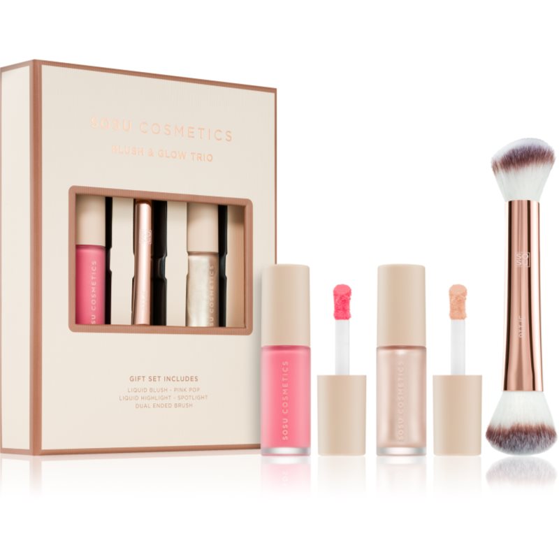 SOSU Cosmetics Blush & Glow Trio подаръчен комплект за лице