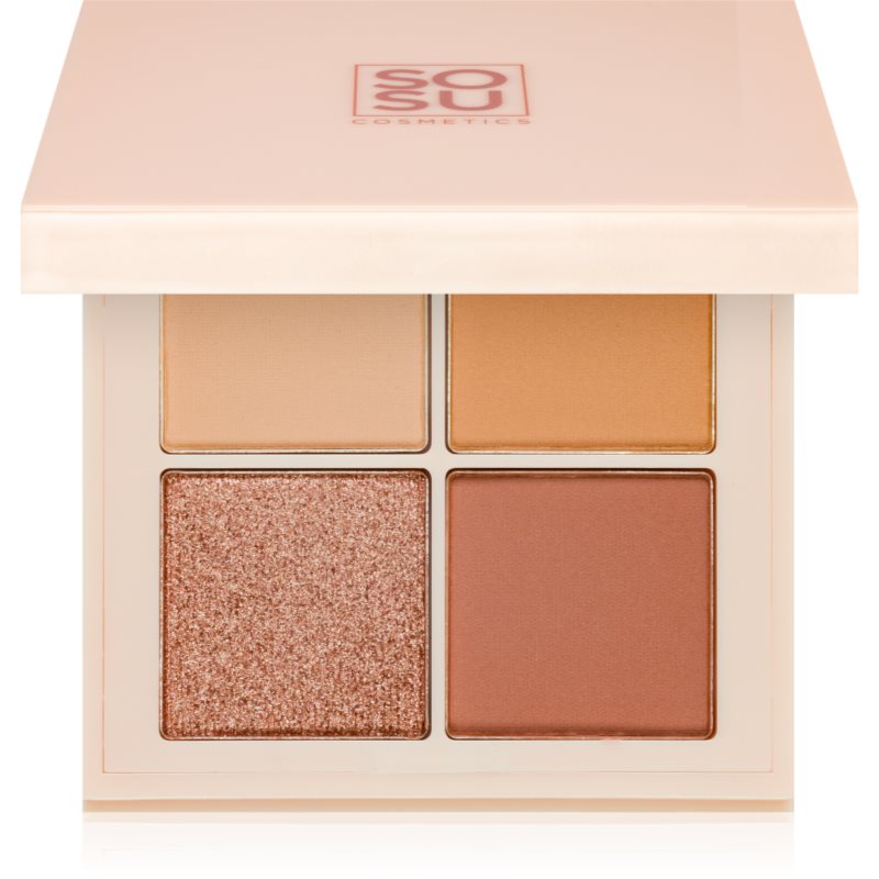 SOSU Cosmetics Eyeshadow Quad палитра сенки за очи цвят Nude 4.8 гр.