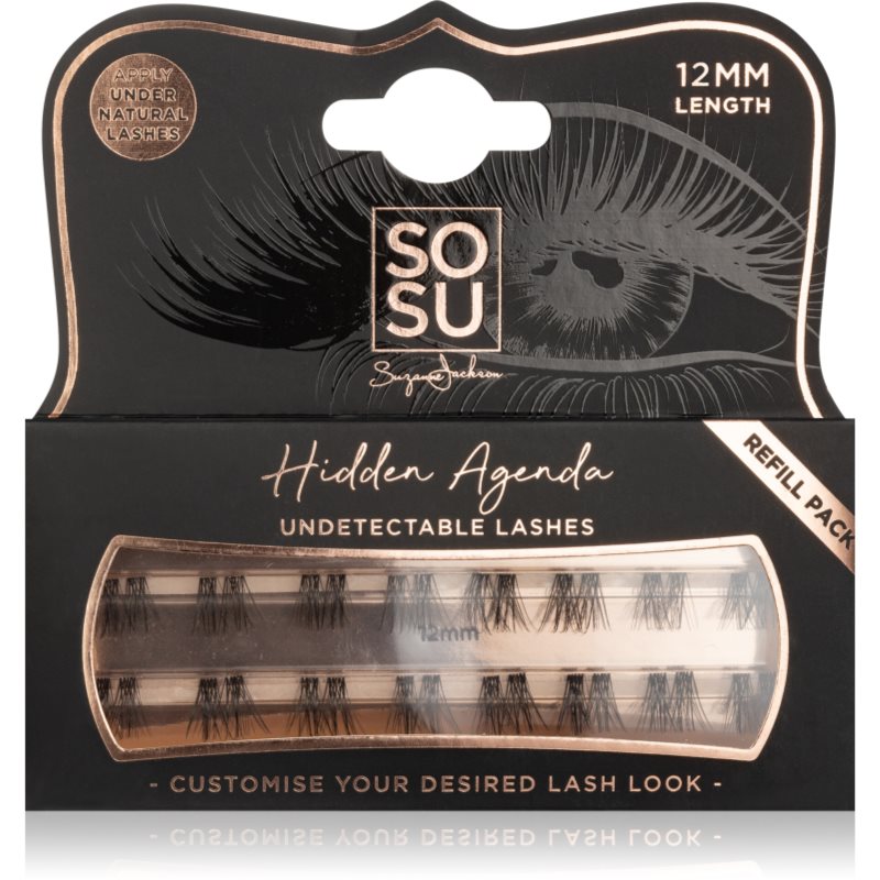 SOSU Cosmetics Hidden Agenda Undetectable Lashes лепящи снопчета мигли без възли 12 mm