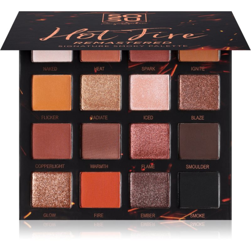 SOSU Cosmetics Hot Fire Eyeshadow Palette палитра сенки за очи цвят Hot Fire 32 гр.