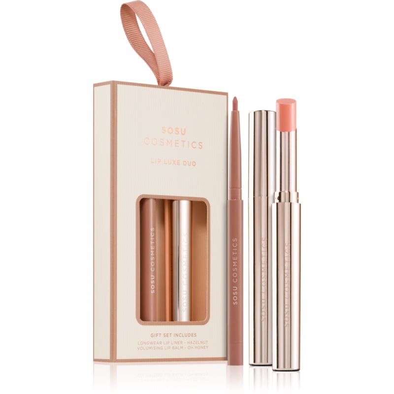 SOSU Cosmetics Lip Luxe Duo подаръчен комплект за устни цвят Nude