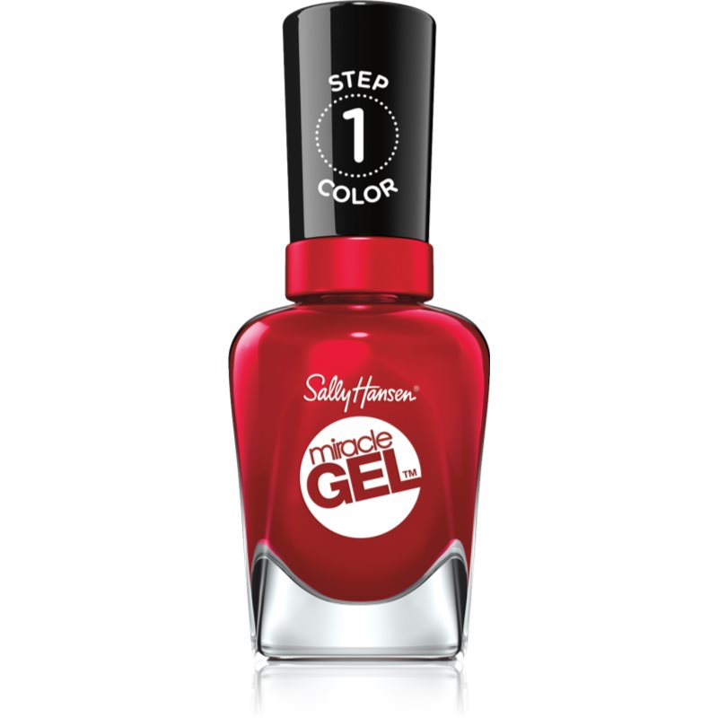 Sally Hansen Miracle Gel™ гел лак за нокти без използване на UV/LED лампа цвят 680 Rhapsody Red 14