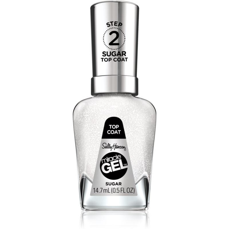 Sally Hansen Miracle Gel™ горен лак за нокти за лъскавина и блясък цвят 103 Sugar 14