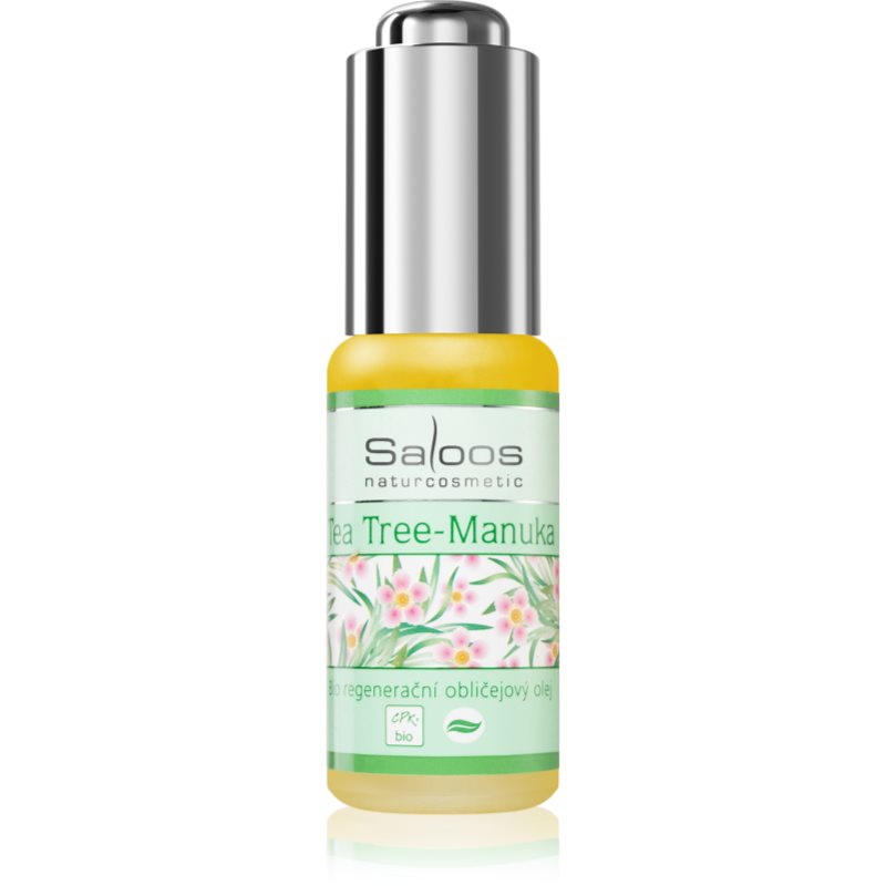 Saloos Bio Skin Oils Tea Tree & Manuka успокояващо и регенериращо масло за кожа с акне 20 мл.