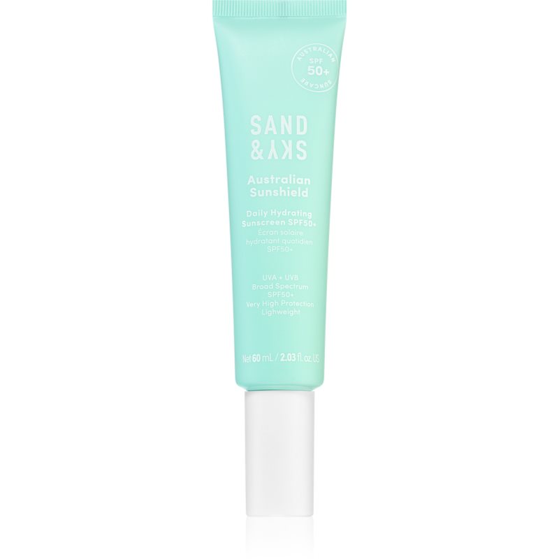 Sand & Sky Australian Sunshield Daily Hydrating Sunscreen SPF50+ лек защитен крем за лице SPF 50+ 60 мл.