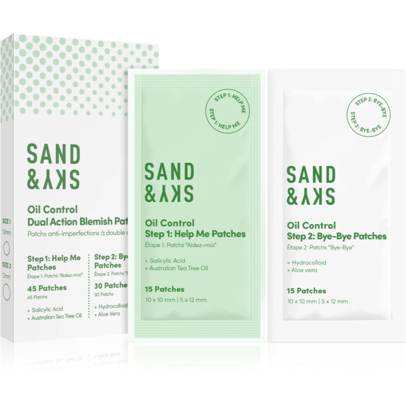 Sand & Sky Oil Control Dual Action Blemish Patches локална грижа против акне 75 бр.