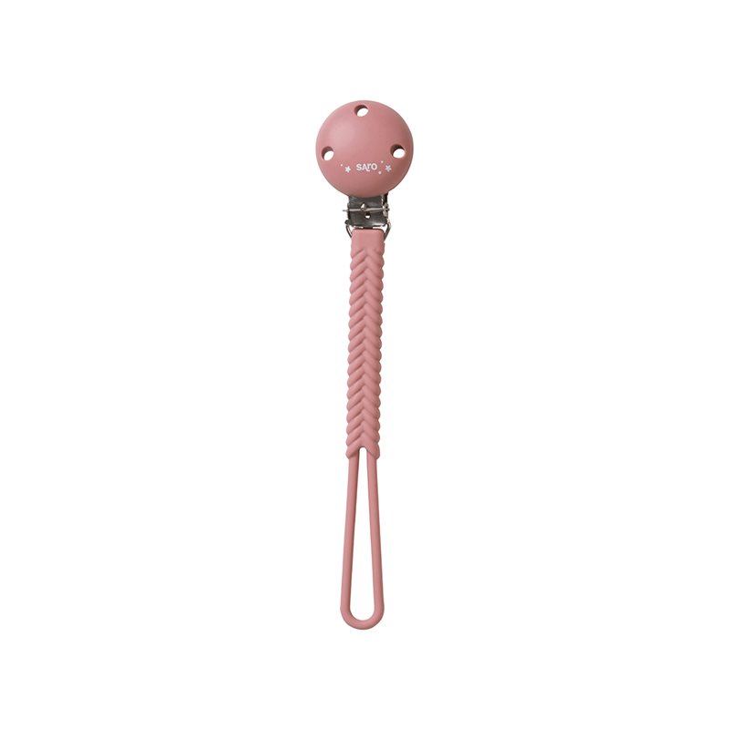 Saro Baby Braided Silicone Pacifier Holder клипс за биберон Blossom 1 бр.