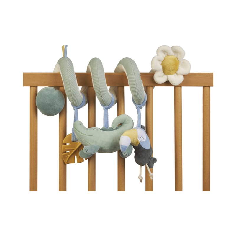 Saro Baby Spiral with Rattles Party Jungle контрастна играчка за окачане Hunter Mint 1 бр.
