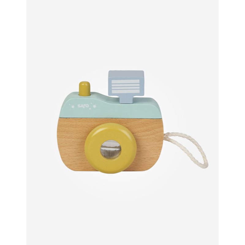 Saro Baby Wooden Camera фотоапарат от дърво 24 m+ Mint 1 бр.