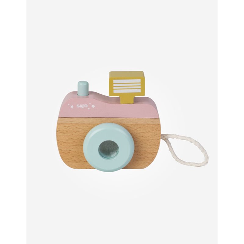 Saro Baby Wooden Camera фотоапарат от дърво 24 m+ Pink 1 бр. на ниска цена