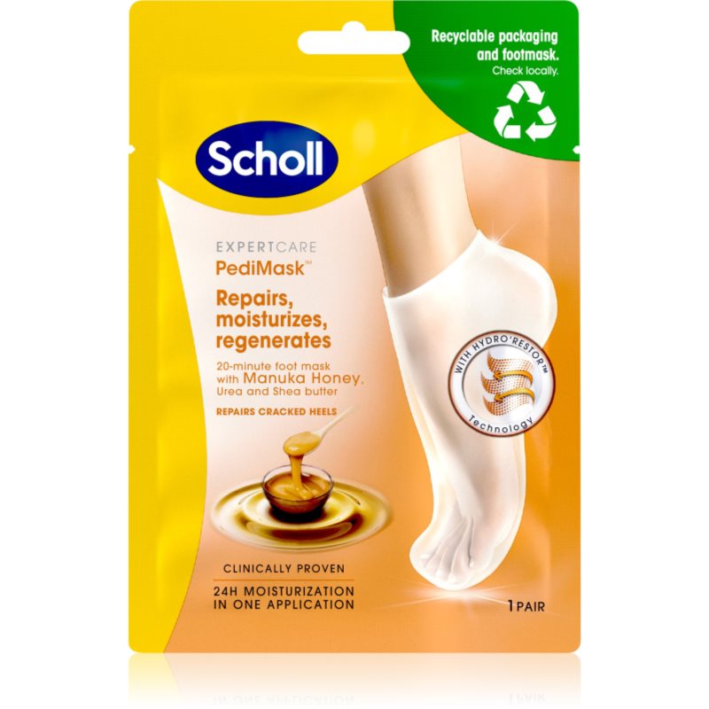 Scholl Manuka Honey дълбоко подхранваща маска за крака 1 бр.