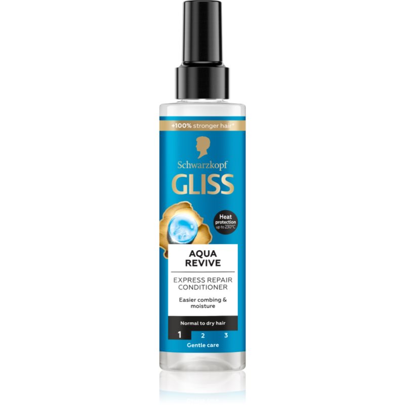 Schwarzkopf Gliss Aqua Revive балсам в спрей без отмиване за нормална към суха коса 200 мл.