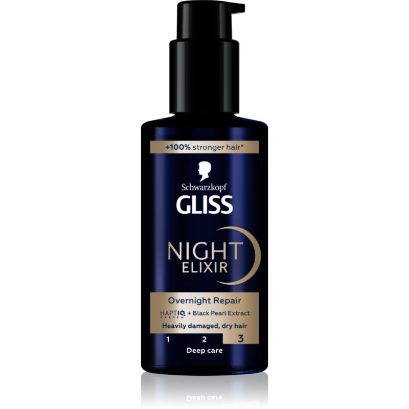 Schwarzkopf Gliss Night Elixir еликсир без отмиване за увредена коса 100 мл.