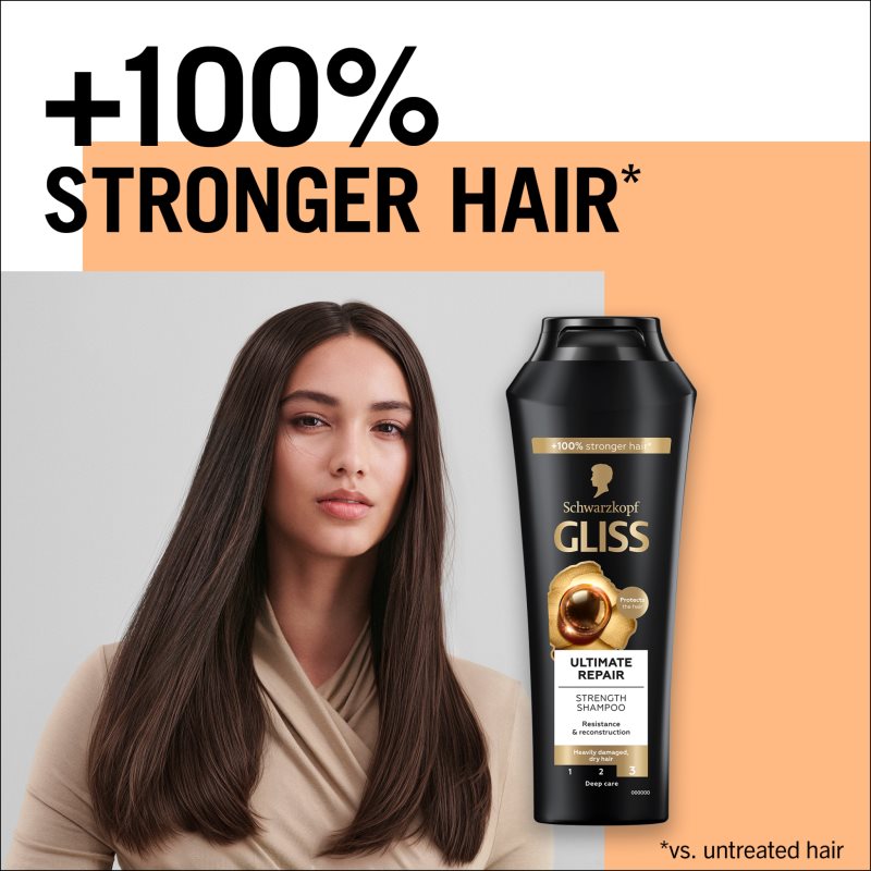 Schwarzkopf Gliss Ultimate Repair подсилващ шампоан за суха и увредена коса 400 мл. на ниска цена