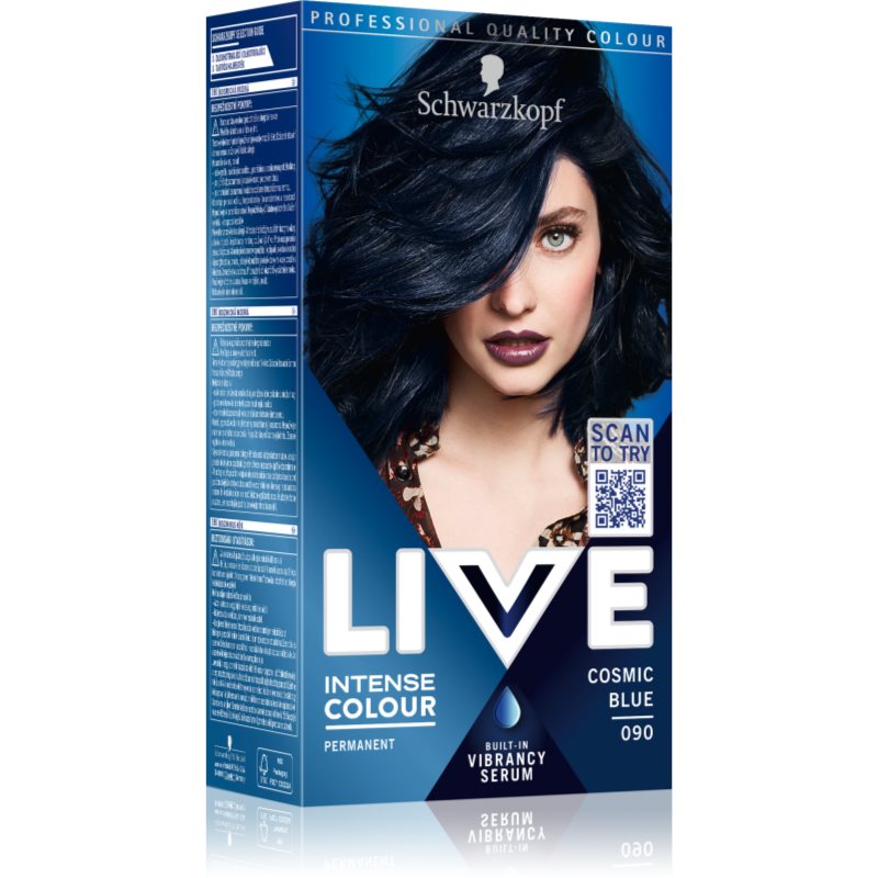 Schwarzkopf LIVE Intense Colour перманентната боя за коса цвят 090 Cosmic Blue 1 бр. на ниска цена