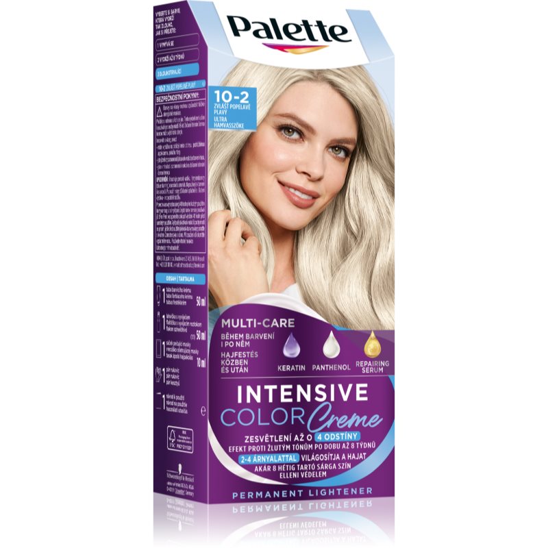 Schwarzkopf Palette Intensive Color Creme перманентната боя за коса цвят 10-2 (A10) Ultra Ash Blonde 1 бр.