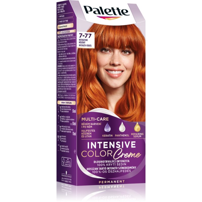 Schwarzkopf Palette Intensive Color Creme перманентната боя за коса цвят 7-77 Intensive Copper 1 бр. на ниска цена