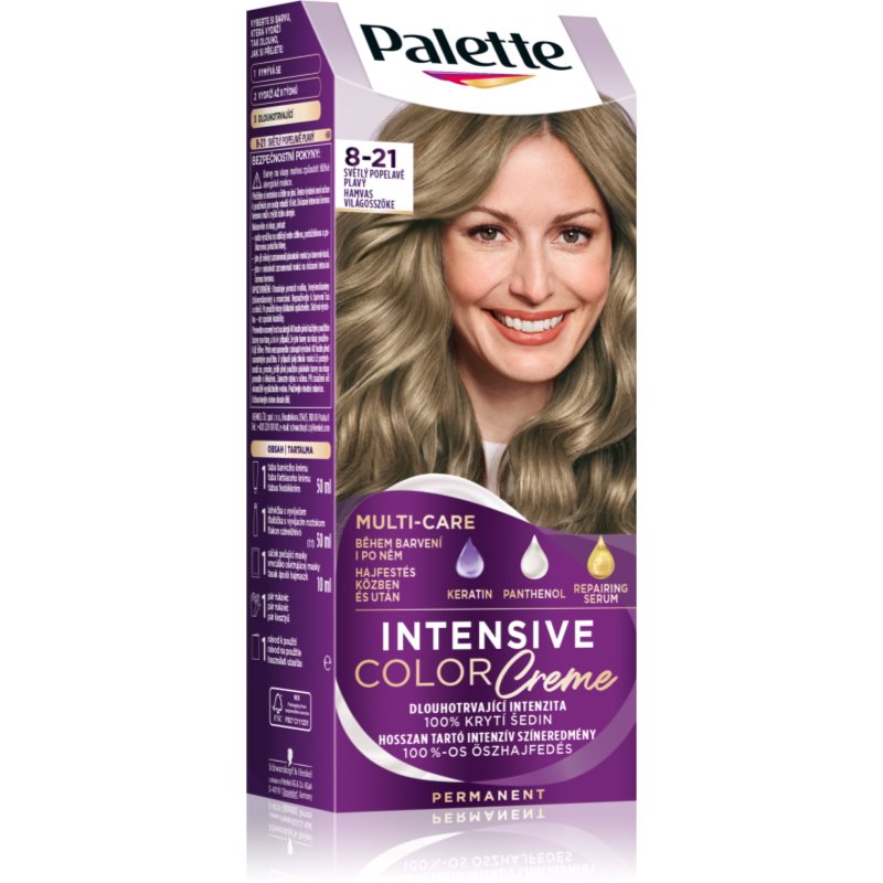 Schwarzkopf Palette Intensive Color Creme перманентната боя за коса цвят 8-21 Ashy Light Blond 1 бр.