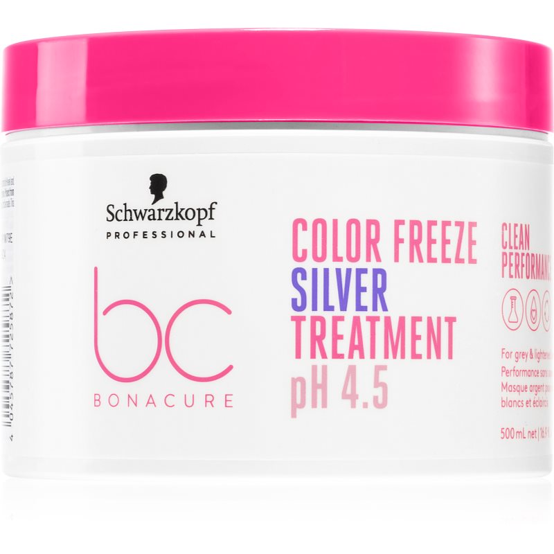 Schwarzkopf Professional BC Bonacure Color Freeze Silver маска  неутрализиращ жълтеникавите оттенъци 500 мл.
