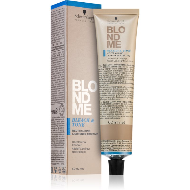 Schwarzkopf Professional Blondme Bleach & Tone изсветляваща и тонираща добавка цвят Ash 60 мл.