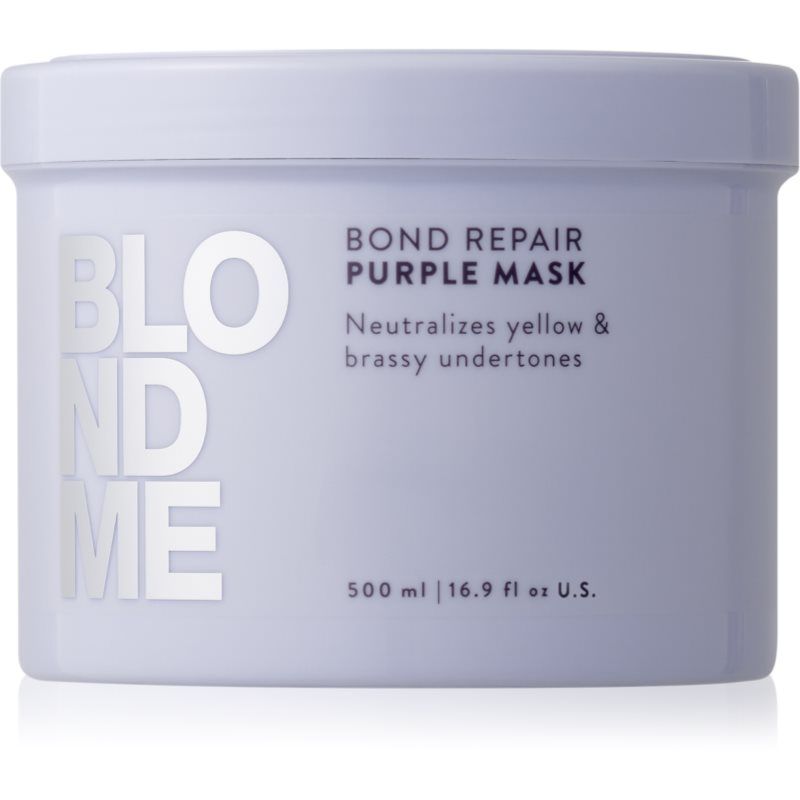 Schwarzkopf Professional Blondme Bond Repair Purple Mask маска за коса неутрализиращ жълтеникавите оттенъци 500 мл.