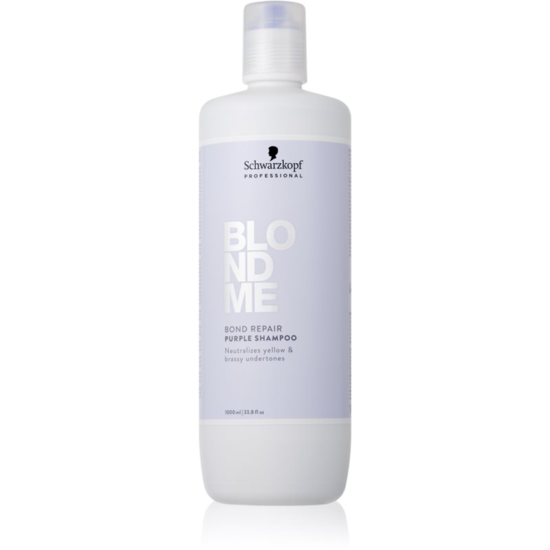 Schwarzkopf Professional Blondme Bond Repair Purple Shampoo лилав шампоан за руса коса 1000 мл.