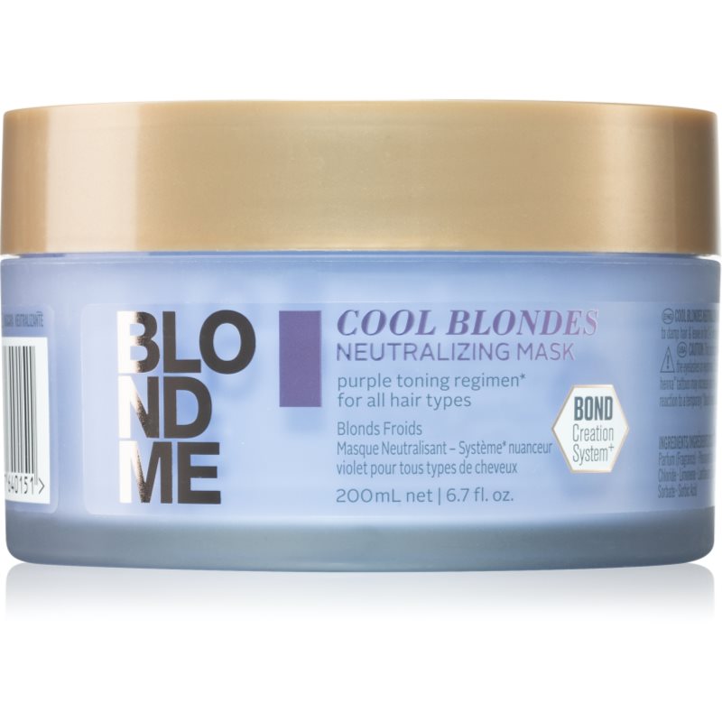 Schwarzkopf Professional Blondme Cool Blondes подхранваща маска неутрализиращ жълтеникавите оттенъци 200 мл. на ниска цена