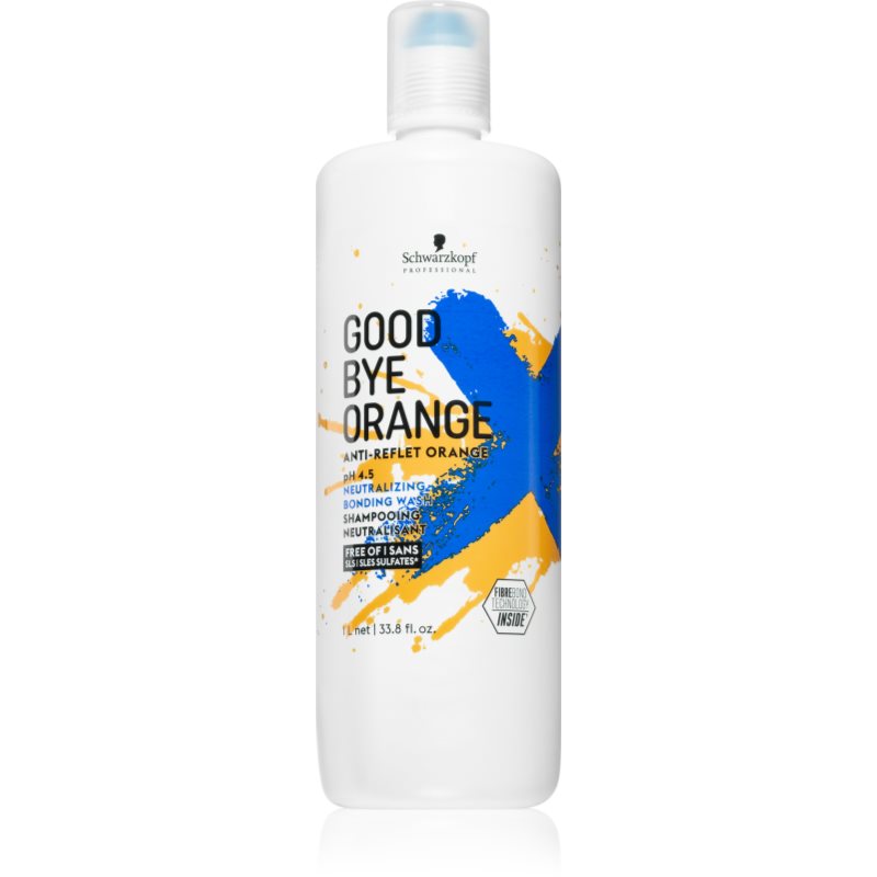 Schwarzkopf Professional Goodbye Orange тониращ шампоан неутрализиращ кафеникавите оттенъци 1000 мл.