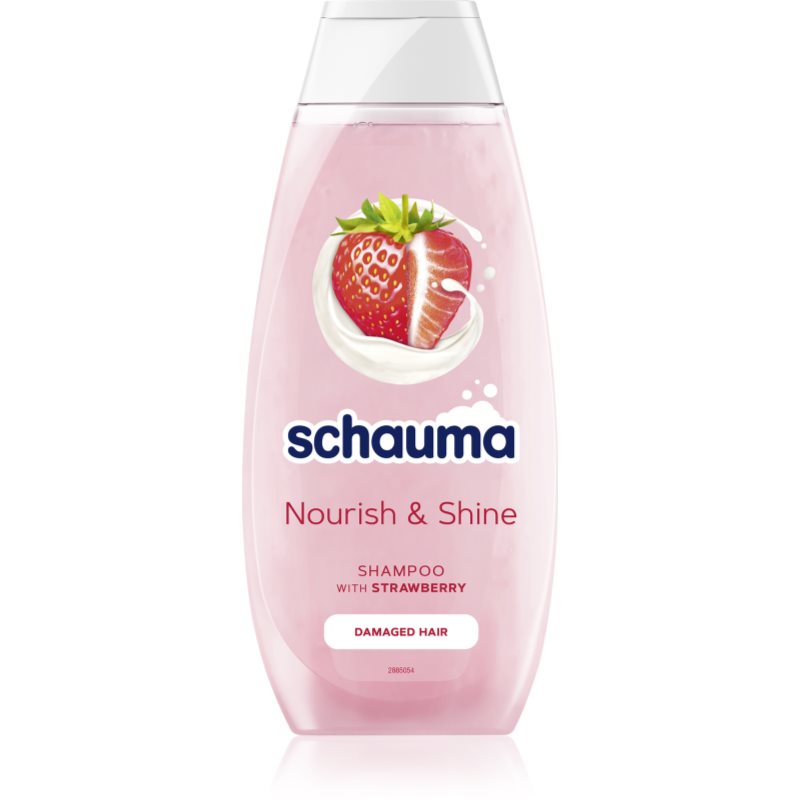 Schwarzkopf Schauma Nourish & Shine подсилващ шампоан за увредена коса с аромат на ягоди 400 мл.