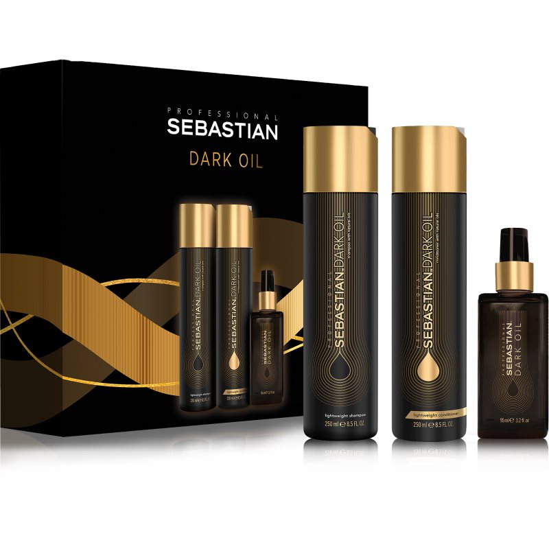 Sebastian Professional Dark Oil подаръчен комплект за блясък и мекота на косата на ниска цена