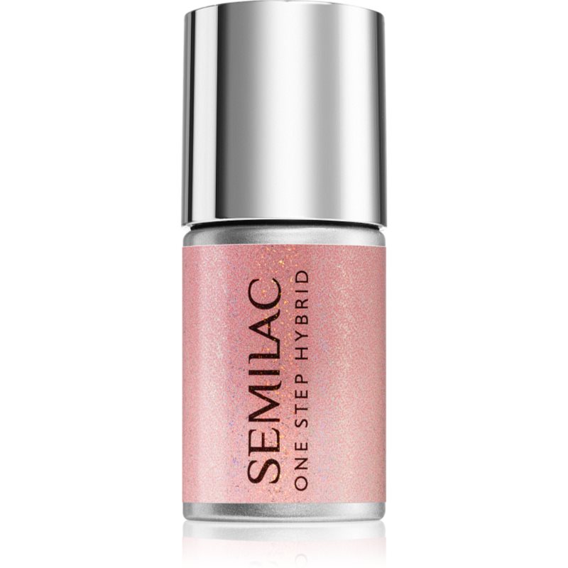 Semilac One Step Hybrid 3in1 гел лак за нокти цвят S258 Naked Glitter Peach 7 мл. на ниска цена